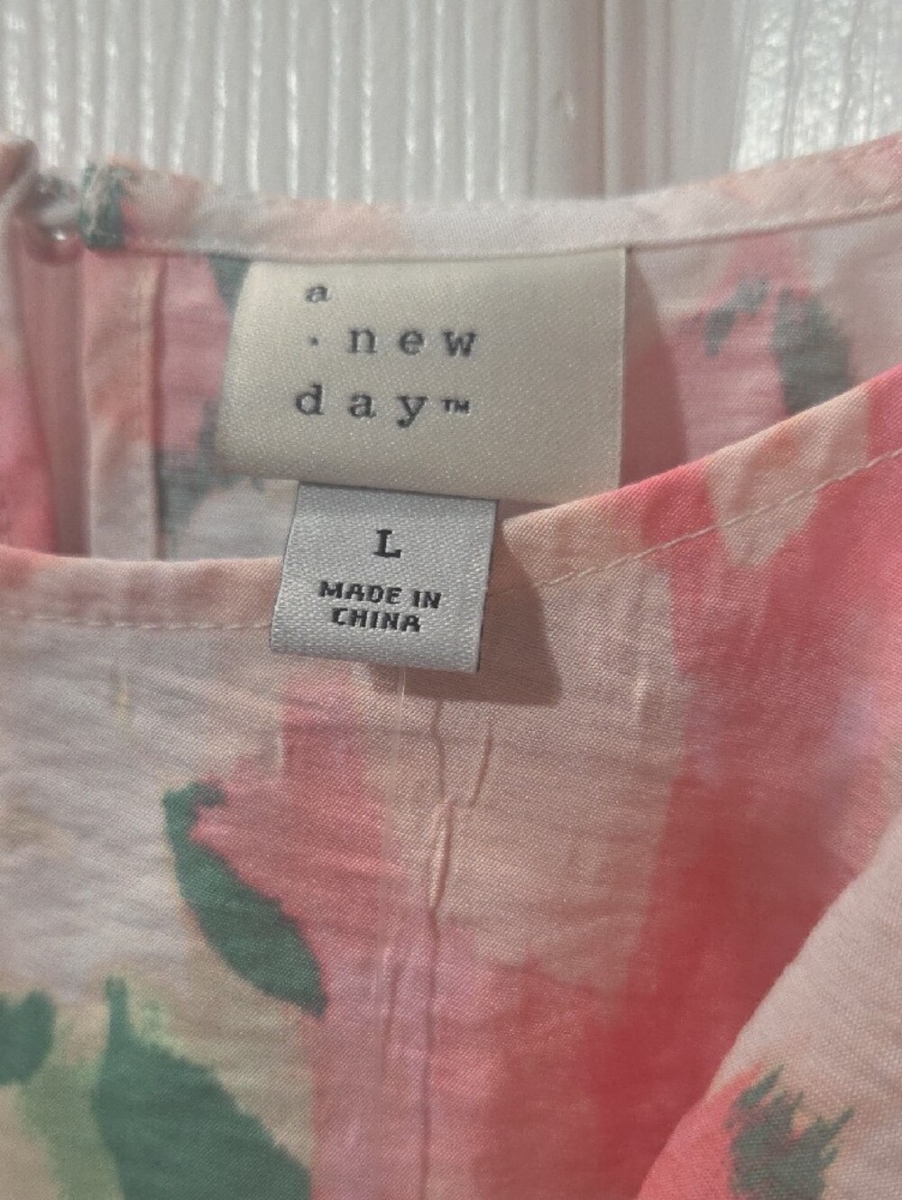 a new day Pink Floral Ruffle Shell Top - Picture 2 of 8